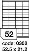 Matné stříbrné PET etikety Rayfilm R0555.0302A, 52,5x21,2 mm, 100 listů A4, 5200 etiket