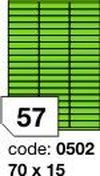 Zelené fluo etikety Rayfilm R0130.0502D, 70x15 mm, 300 listů A4, 17100 etiket