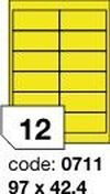 Žluté samolepicí etikety Rayfilm R0121.0711F, 97x42,4 mm, 1.000 listů A4, 12000 etiket