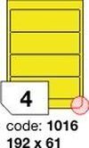 Žluté samolepicí etikety Rayfilm R0121.1016F, 192x61 mm, 1.000 listů A4, 4000 etiket