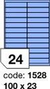 Modré samolepicí etikety Rayfilm R0123.1528D, 100x23 mm, 300 listů A4, 7200 etiket