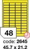 Žluté samolepicí etikety Rayfilm R0121.2645D, 45,7x21,2 mm, 300 listů A4, 14400 etiket