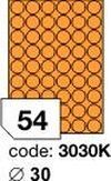 Oranžové fluo etikety Rayfilm R0133.3030KF, 30x30 mm, 1.000 listů A4, 54000 etiket