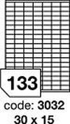 Lesklé čiré laser etikety Rayfilm R0400.3032A, 30x15 mm, 100 listů A4, 13300 etiket