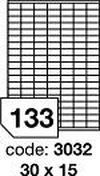 Lesklé bílé PET etikety Rayfilm R0504.3032A, 30x15 mm, 100 listů A4, 13300 etiket