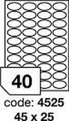 Bílé opacitní - krycí etikety Rayfilm R0103.4525D, 45x25 mm, 300 listů A4, 12000 etiket