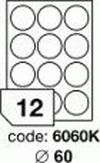 Matné bílé polyesterové etikety Rayfilm R0502.6060KA, 60x60 mm, 100 listů A4, 1200 etiket