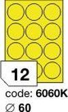 Žluté samolepicí etikety Rayfilm R0121.6060KF, 60x60 mm, 1.000 listů A4, 12000 etiket