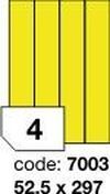 Žluté samolepicí etikety Rayfilm R0121.7003F, 52,5x297 mm, 1.000 listů A4, 4000 etiket