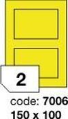 Žluté samolepicí etikety Rayfilm R0121.7006F, 150x100 mm, 1.000 listů A4, 2000 etiket