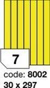 Žluté samolepicí etikety Rayfilm R0121.8002F, 30x297 mm, 1.000 listů A4, 7000 etiket