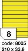 Žluté samolepicí etikety Rayfilm R0121.8005F, 210x33,8 mm, 1.000 listů A4, 8000 etiket