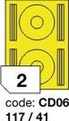 Žluté samolepicí etikety Rayfilm R0121.CD06F, 117x41 mm, 1.000 listů A4, 2000 etiket