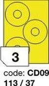Žluté samolepicí etikety Rayfilm R0121.CD09D, 113x37 mm, 300 listů A4, 900 etiket