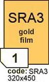 Lesklé zlaté polypropylenové laser etikety Rayfilm R0555.SRA3A, 320x450 mm, 100 listů SRA3, 100 etiket