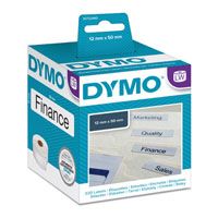 Dymo, papírové štítky, 50mm x 12mm, bílé, na závěsné pořadače, 220 ks, 99017, S0722460