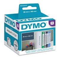 Dymo, papírové štítky, 190mm x 38mm, bílé, na úzké pořadače, 110 ks, 99018, S0722470