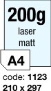 Matný laser papír - 200 g/m2 Rayfilm R0281.1123A, 210 x 297 mm, 100 listů A4, 