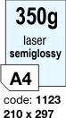 Oboustranně pololesklý laser papír - 350 g/m2 Rayfilm R0299.1123B, 210 x 297 mm, 50 listů A4, 