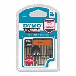 Dymo, originální páska do tiskárny štítků, 1978367, černý tisk/oranžový podklad, 3m, 12mm, D1, permanentní vinylová
