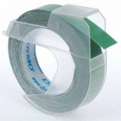 Dymo, originální páska do tiskárny štítků, S0898160, bílý tisk/zelený podklad, 3m, 9mm, baleno po 10 ks, cena za 1 ks, 3D
