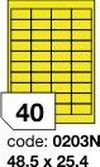 Žluté samolepicí etikety Rayfilm R0121.0203NF, 48,5x25,4 mm, 1.000 listů A4, 40000 etiket