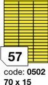 Žluté samolepicí etikety Rayfilm R0121.0502F, 70x15 mm, 1.000 listů A4, 57000 etiket