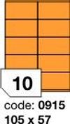 Oranžové fluo etikety Rayfilm R0133.0915F, 105x57 mm, 1.000 listů A4, 10000 etiket