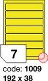 Žluté samolepicí etikety Rayfilm R0121.1009F, 192x38 mm, 1.000 listů A4, 7000 etiket