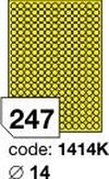 Žluté samolepicí etikety Rayfilm R0121.1414KF, 14x14 mm, 1.000 listů A4, 247000 etiket