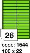 Zelené samolepicí etikety Rayfilm R0120.1544F, 100x22 mm, 1.000 listů A4, 26000 etiket