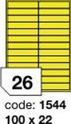 Žluté samolepicí etikety Rayfilm R0121.1544F, 100x22 mm, 1.000 listů A4, 26000 etiket