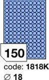 Modré samolepicí etikety Rayfilm R0123.1818KF, 18x18 mm, 1.000 listů A4, 150000 etiket