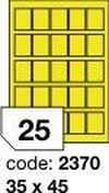 Žluté samolepicí etikety Rayfilm R0121.2370F, 35x45 mm, 1.000 listů A4, 25000 etiket