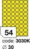 Žluté samolepicí etikety Rayfilm R0121.3030KF, 30x30 mm, 1.000 listů A4, 54000 etiket