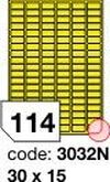 Žluté samolepicí etikety Rayfilm R0121.3032NF, 30x15 mm, 1.000 listů A4, 114000 etiket