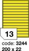 Žluté samolepicí etikety Rayfilm R0121.3244F, 200x22 mm, 1.000 listů A4, 13000 etiket