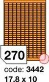 Oranžové fluo etikety Rayfilm R0133.3442D, 17,8x10 mm, 300 listů A4, 81000 etiket
