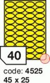 Žluté samolepicí etikety Rayfilm R0121.4525F, 45x25 mm, 1.000 listů A4, 40000 etiket