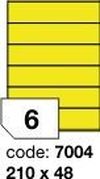 Žluté fluo etikety Rayfilm R0131.7004F, 210x48 mm, 1.000 listů A4, 6000 etiket