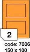 Oranžové fluo etikety Rayfilm R0133.7006F, 150x100 mm, 1.000 listů A4, 2000 etiket