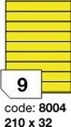 Žluté samolepicí etikety Rayfilm R0121.8004F, 210x32 mm, 1.000 listů A4, 9000 etiket