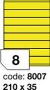 Žluté samolepicí etikety Rayfilm R0121.8007F, 210x35 mm, 1.000 listů A4, 8000 etiket