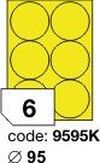 Žluté samolepicí etikety Rayfilm R0121.9595KF, 95x95 mm, 1.000 listů A4, 6000 etiket