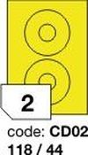Žluté samolepicí etikety Rayfilm R0121.CD02F, 118x44 mm, 1.000 listů A4, 2000 etiket