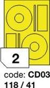 Žluté samolepicí etikety Rayfilm R0121.CD03F, 118x41 mm, 1.000 listů A4, 2000 etiket