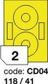 Žluté samolepicí etikety Rayfilm R0121.CD04F, 118x41 mm, 1.000 listů A4, 2000 etiket