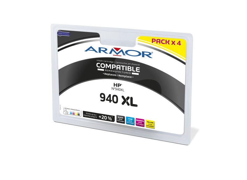 Kompatibilní inkoust ARMOR B10321R1 pro HP OJ 800,0 CMYK, 940XL, C2N93AE