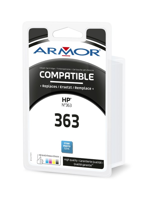 Kompatibilní inkoust ARMOR B12275R1 pro HP Photosmart 8250 photo, cyan, 5, 5 ml, C8774EE