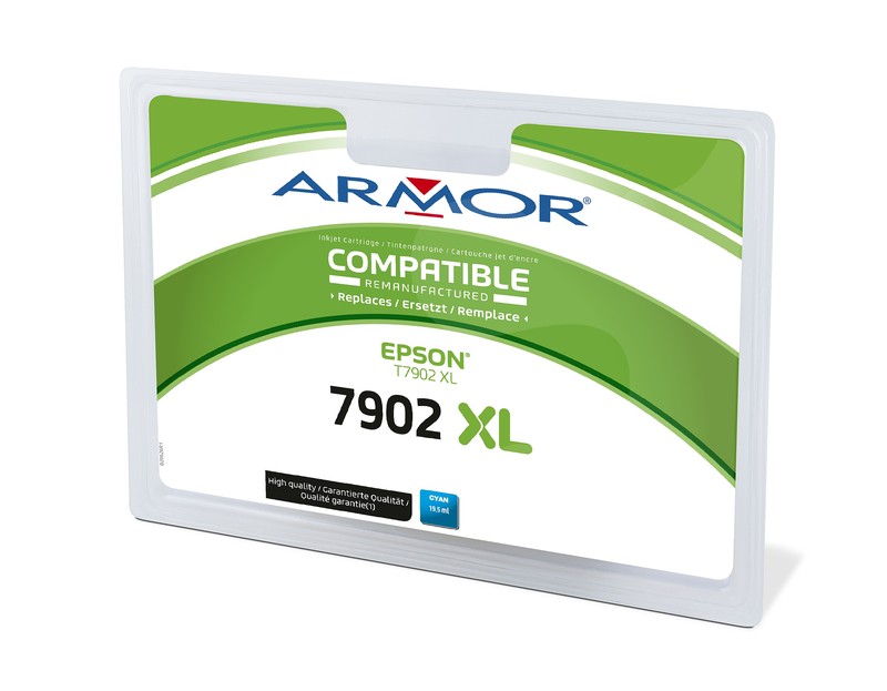 Kompatibilní inkoust ARMOR B20626R1 pro Epson WF-5620DWF, cyan, 79XL, 19, 5 ml, T790240